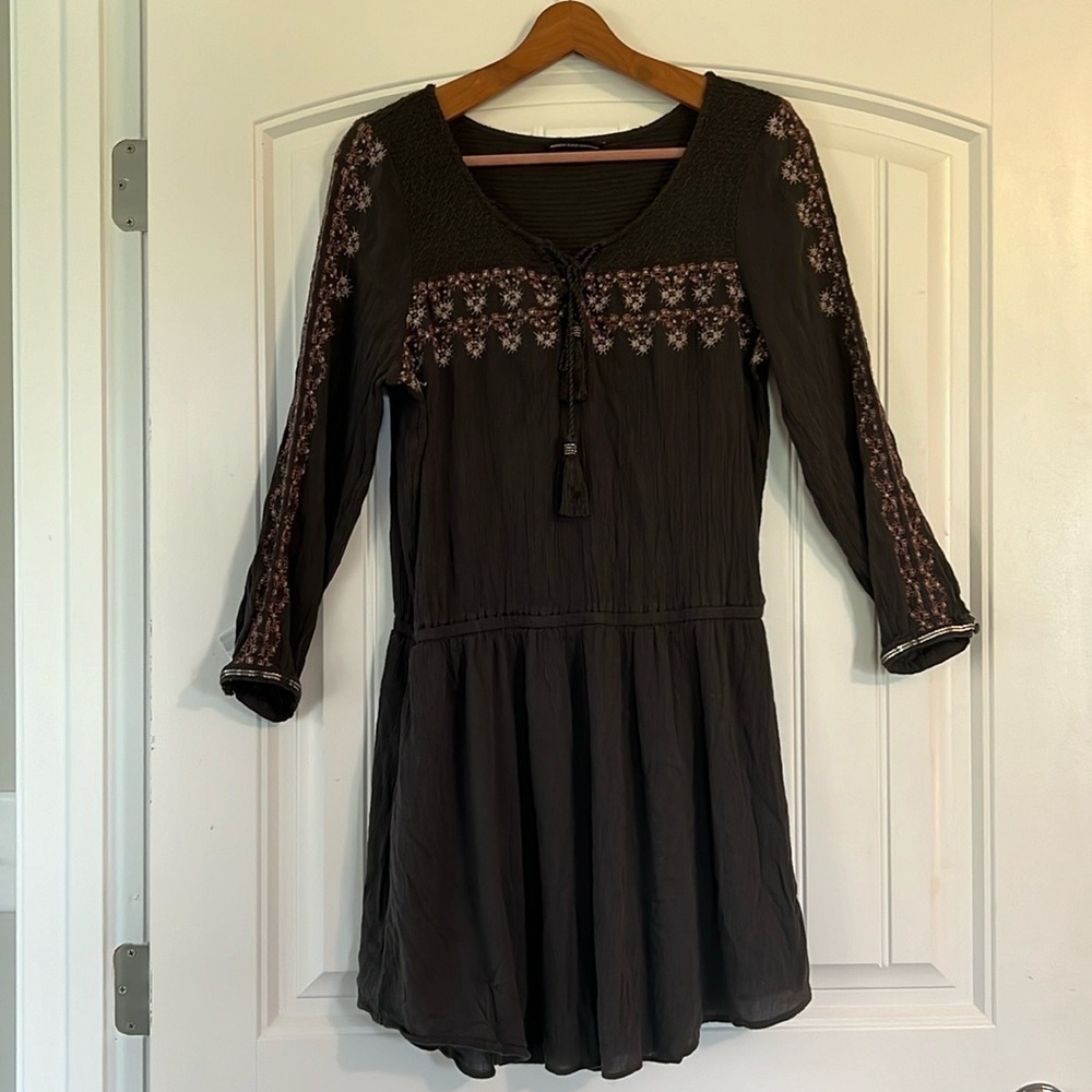 American Eagle Boho Gauzy Dress Large
